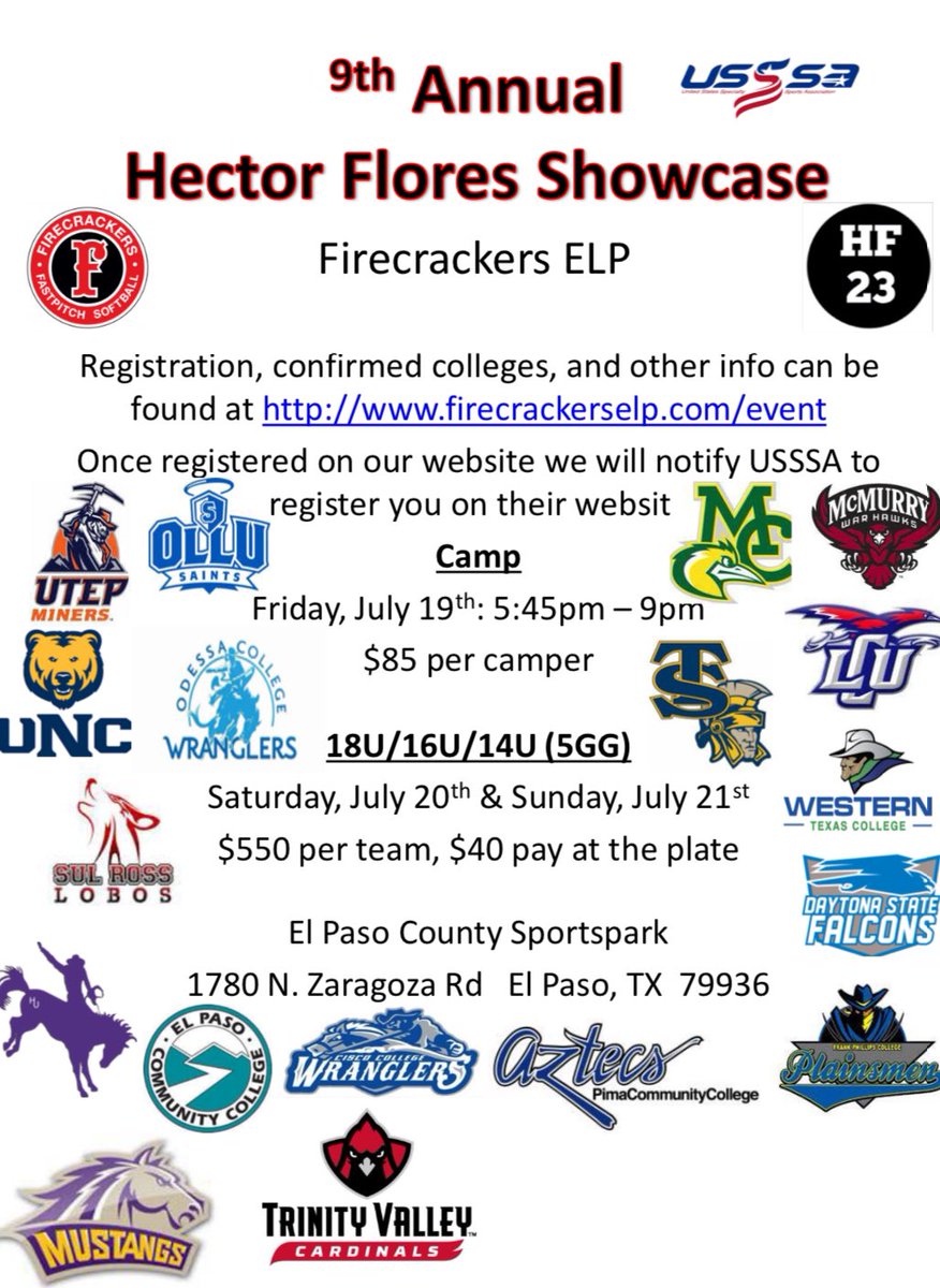 Teams, sign up for our showcase. Our 9th year. 18 schools already. Gonna be good… 🧨🥎