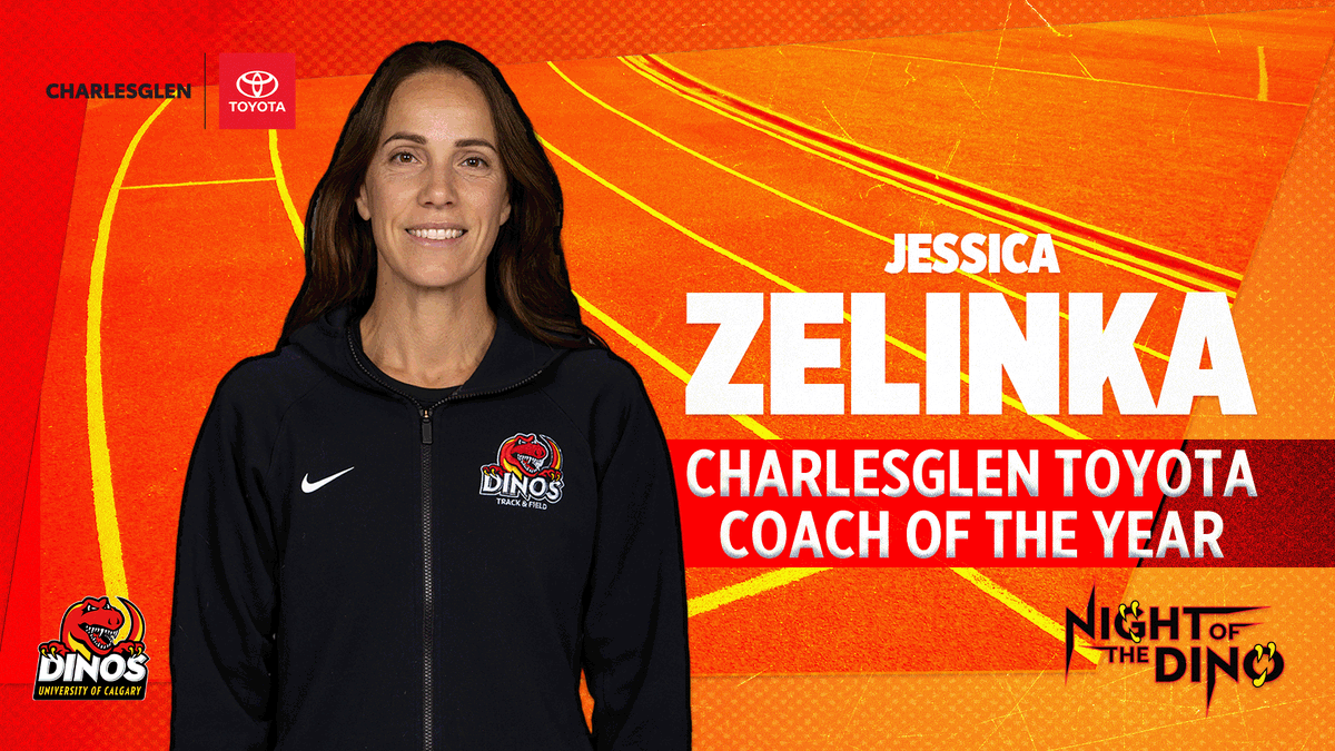 Congratulations to Jessica Zelinka of @DinosTFXC, recipient of the 2023-24 Charlesglen Toyota Coach of the Year. #GoDinos #NOTD