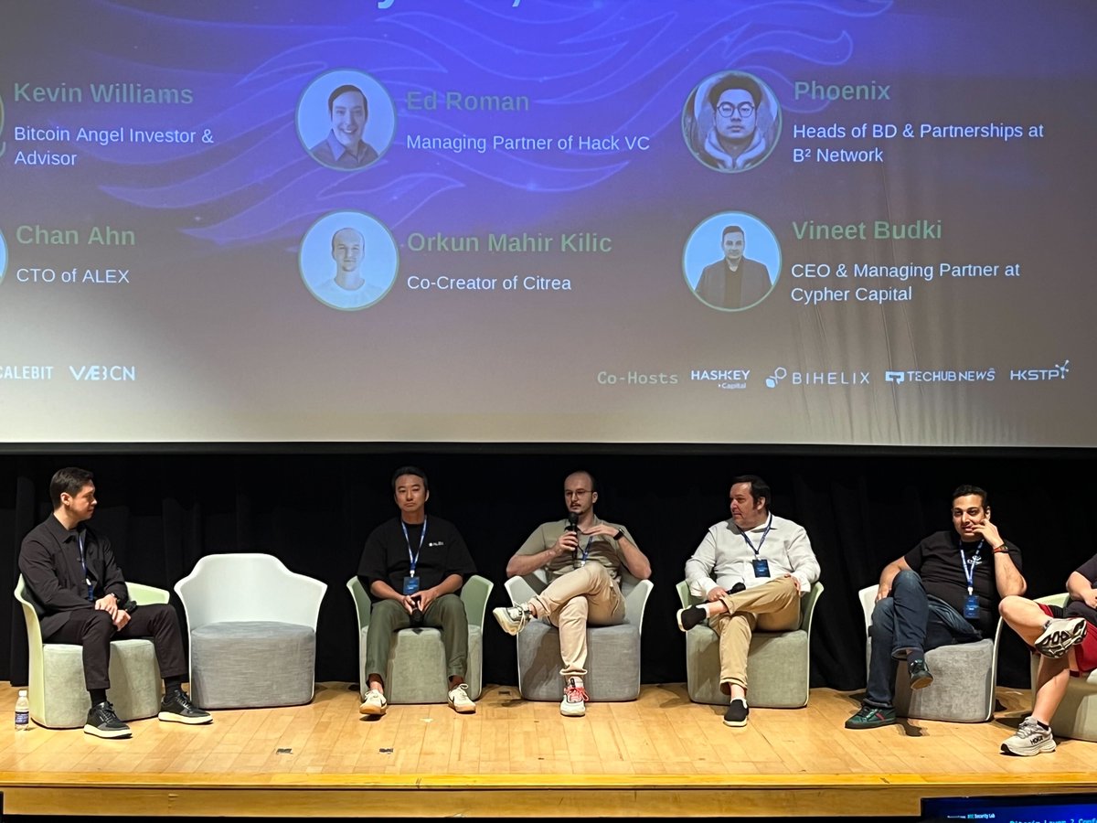 Today's panel at @BTCSCYLab offered comprehensive insights, covering Bitcoin Layer 2s from the West to the East! 🎙️ The Bitcoin momentum in Hong Kong is strong! And, it looks like Hong Kong will be seeing more of Citrea soon 👀