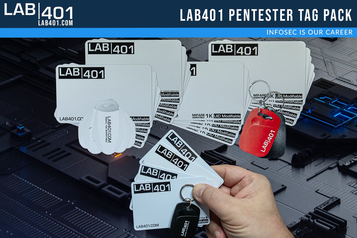 Lab_401's tweet image. 🎯 Pick your pack: Basic, Standard, or Complete - tailored for your RFID challenges. l.lab401.com/qNfqq 
#rfidtool #RFID #Keyfobs #pentesting #infosec #redteam #blueteam #hacking #LAB401