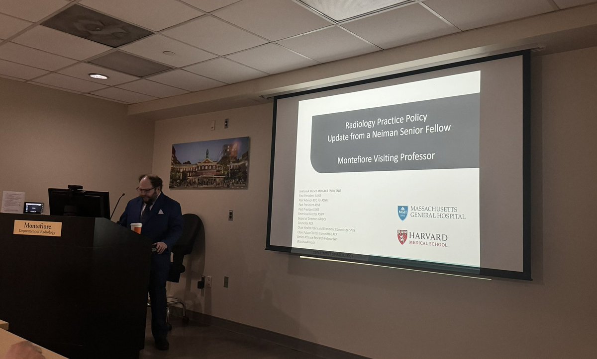Thank you to @JoshHirsch_ for another great policy lecture to help us open our 👀 to our healthcare system 🩺⚕️🏥 and reimbursement 💸 @MontefioreRAD @JudyYeeMD @AllanLBrookMD @RichardZampolin @DavidAltschulMD @amandaebaker @seonkyulee @SNISinfo @RadiologyACR 👏👏👏
