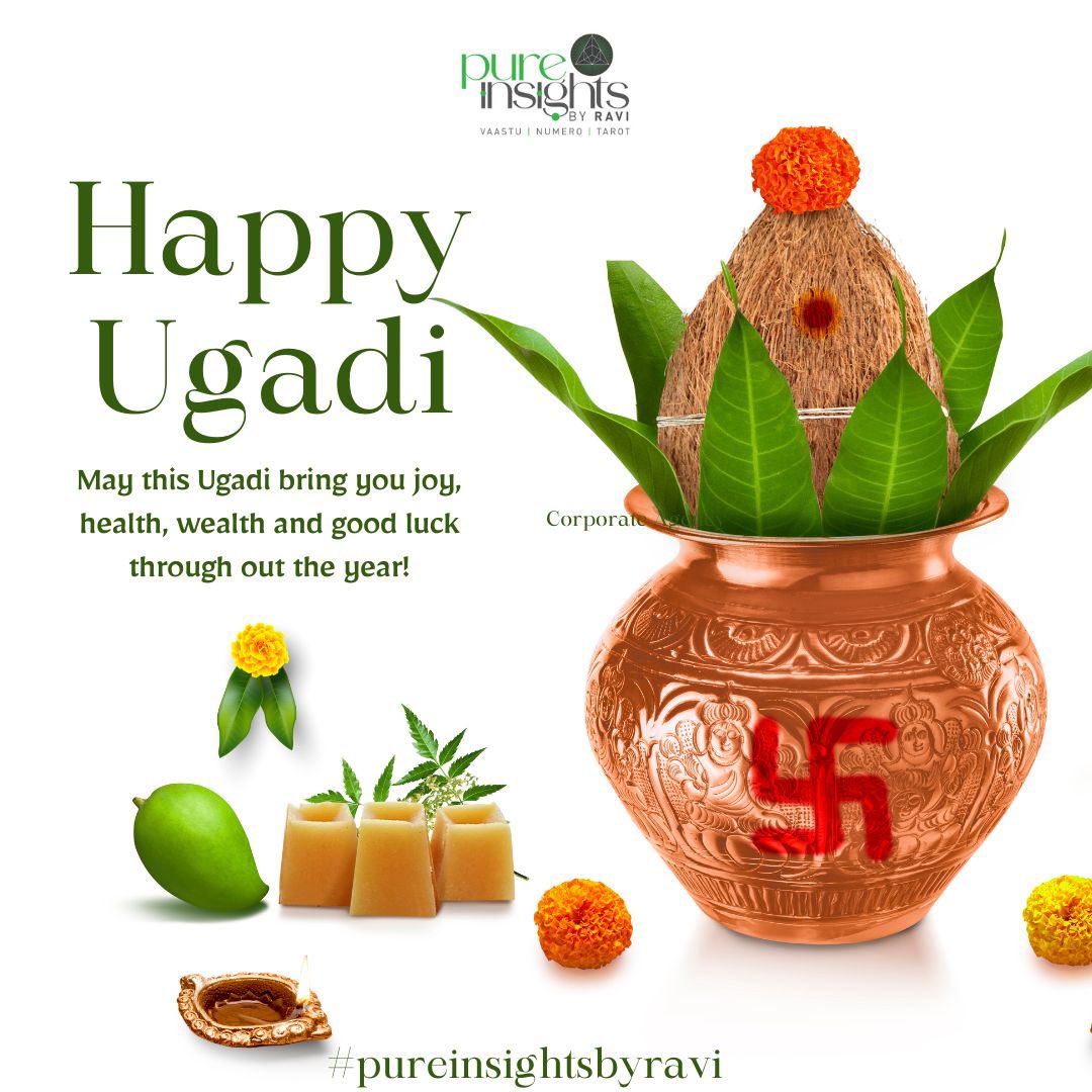 RaviTarot's tweet photo. Happy Ugadi and Gudi Padwa!! May the new year bring lots of cheer and happiness into your life. https://t.co/HqqMskbx02