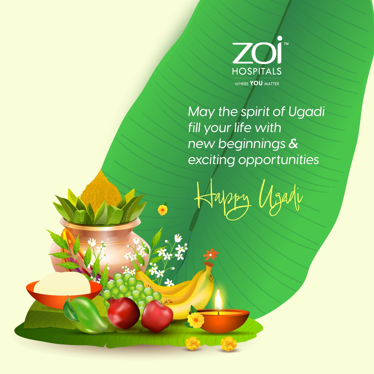 May this #Ugadi mark the beginning of a year filled with fresh starts, sweet successes, and a dash of adventure! #HappyUgadi! #Ugadi2024 @zoihospitals #hospital #MultiSpecialityHospital #ApnaZoi #HealthMatters