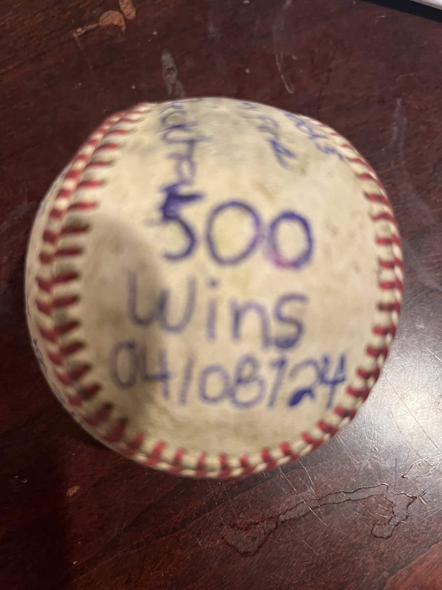 Appreciate the boys grabbing this ball and signing. Have a perfect spot picked out. Can’t thank all the former players and current players enough for taking me on an incredible journey. You don’t get to this milestone without having dudes and we’ve had plenty.