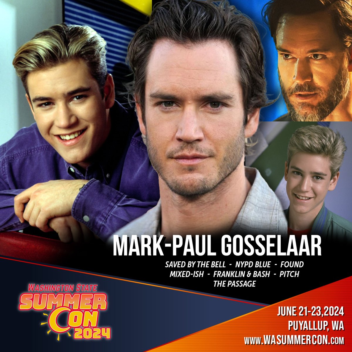 Last year, production stole him away from his adoring fans, but he is all set to join the 2024 Summer Con lineup!! Please welcome Mark-Paul Gosselaar to Puyallup for the Washington State Summer Con happening June 21st through the 23rd in Puyallup. It's alright, because, the one…