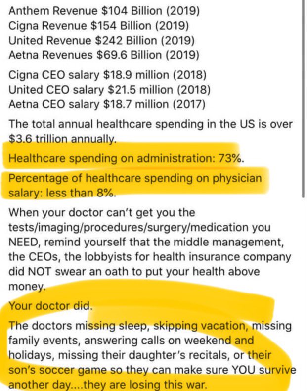 Good luck trying to find a good doctor in the future.