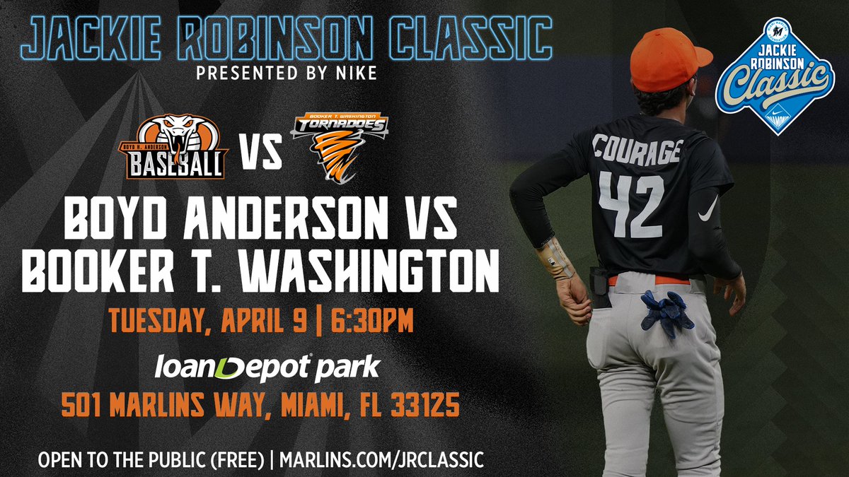 Get ready for an unforgettable baseball showdown! @BTW_SHS vs Boyd Anderson... Join us as we celebrate the #legacy of #JackieRobinson and the #spirit of the game!!! #BTW #Tornadoes