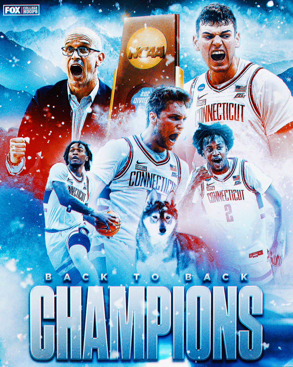 🏆 BACK-TO-BACK 🏆

THE HUSKIES ARE NATIONAL CHAMPIONS FOR THE SECOND STRAIGHT SEASON!! <a href="/UConnMBB/">UConn Men's Basketball</a>