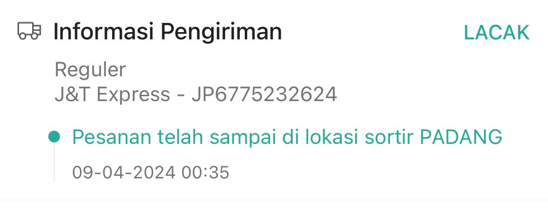 borjuisppl's tweet photo. @jntexpressid JP6775232624 min paket aku malah kemana mana. padahal tokonya di dom yg sama tapi malah ke padang https://t.co/v8H3FEzkOS