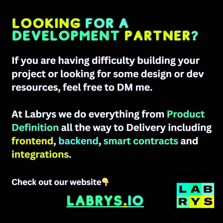 Labrys_io's tweet image. Get your dApp built and released during the bull 🐂