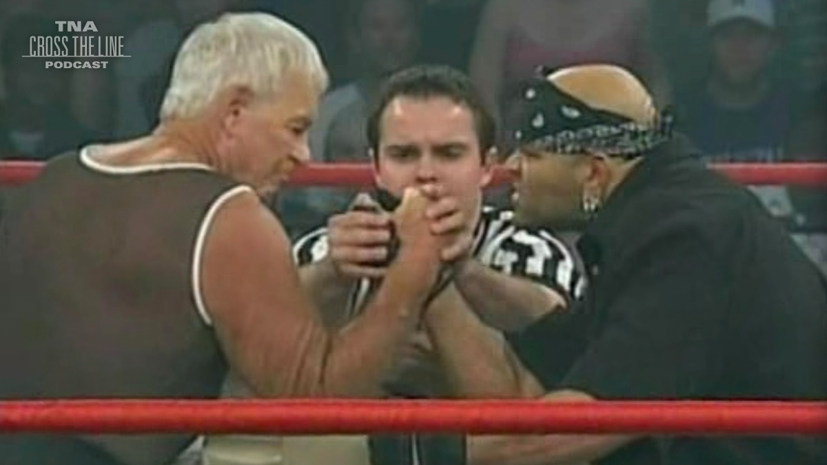 Who will win the Arm Wrestling Match between 'Bullet' Bob Armstrong & @Konnan5150 on the 4/8/06 episode of iMPACT!? Join us to find out! #TNAWrestling #TNAiMPACT #Wrestling #Podcast