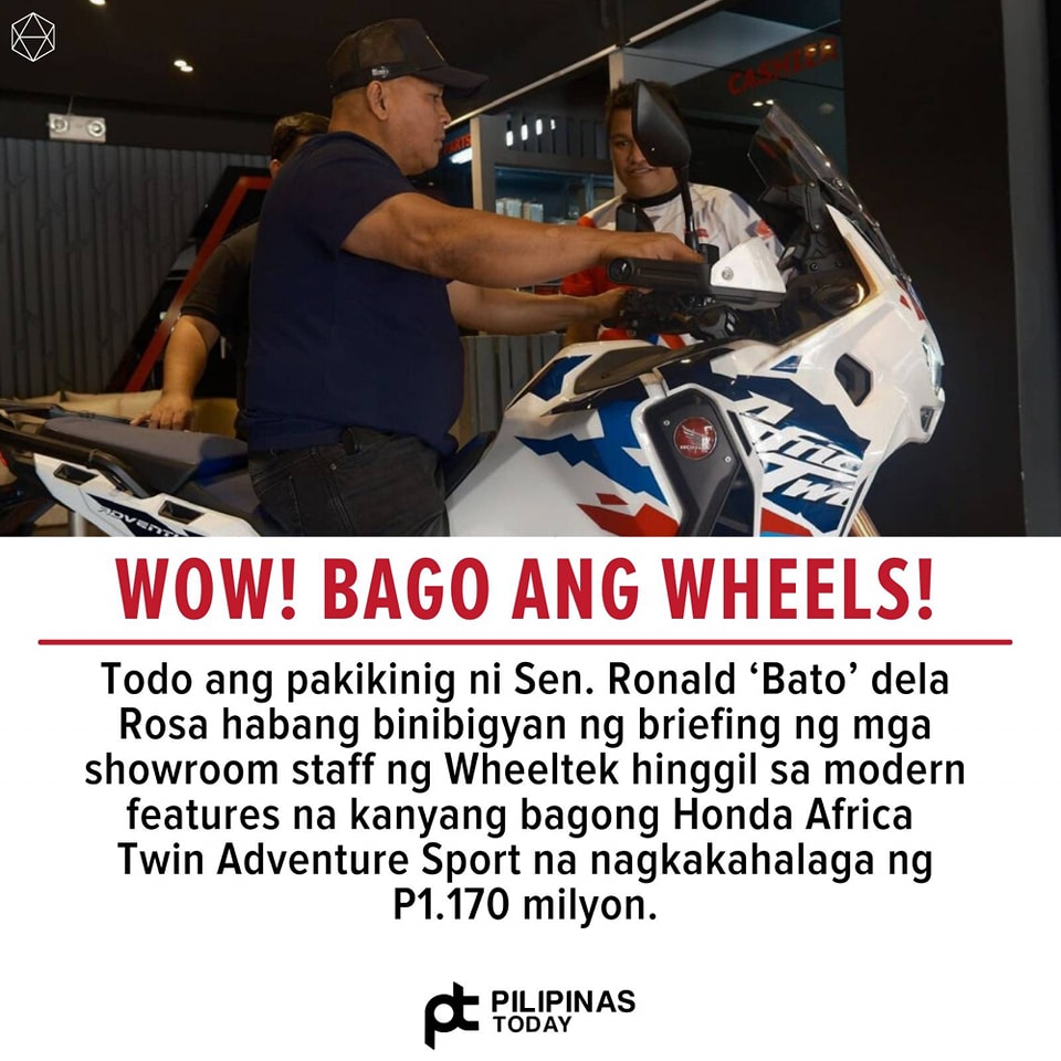 Si Sen. Ronald 'Bato' dela Rosa ay kilalang enthusiast ng adventure bikes na madalas makibahagi sa motorcycle endurance at tourism promotional events.

(Photo courtesy of Wheeltek)

#PilipinasToday
#BatoDelaRosa