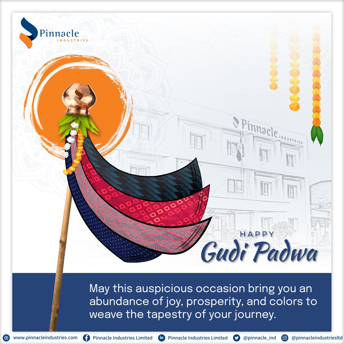 Wishing everyone a Happy Gudi Padwa from all of us at Pinnacle Industries!

#Happygudipadwa #GudiPadwa #pinnacleindustries #pinnacle #seatingsolution #vehicleseating #commercialvehicle
