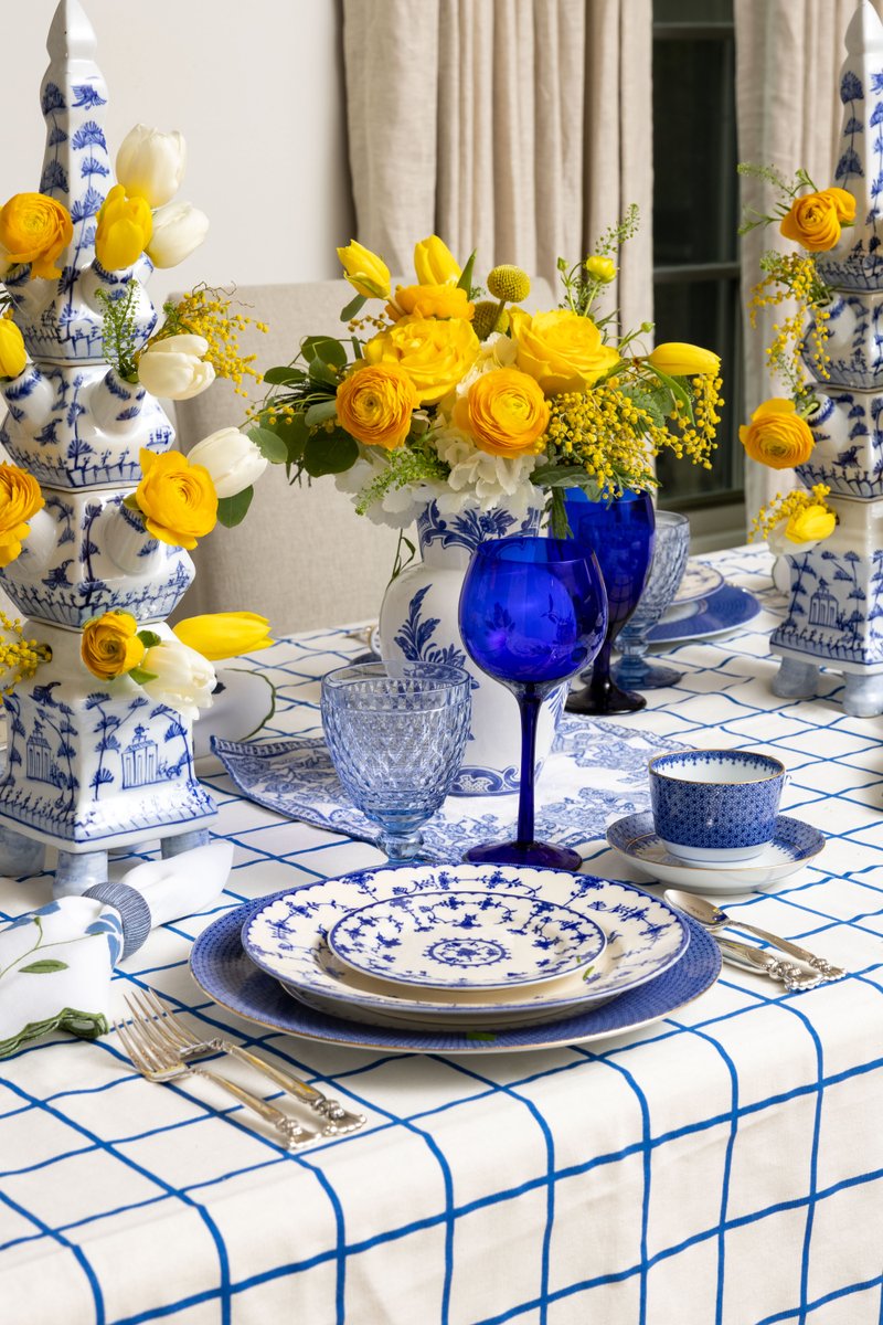 Awash in brilliant shades of cobalt and cream, this delftware-inspired luncheon adapts easily to any occasion. See more of this vibrant tablescape in our March/April 2024 issue.

#southernladymag #delftware #blueandwhite #tulipiere #springtablescapes #springflowers #bluewillow