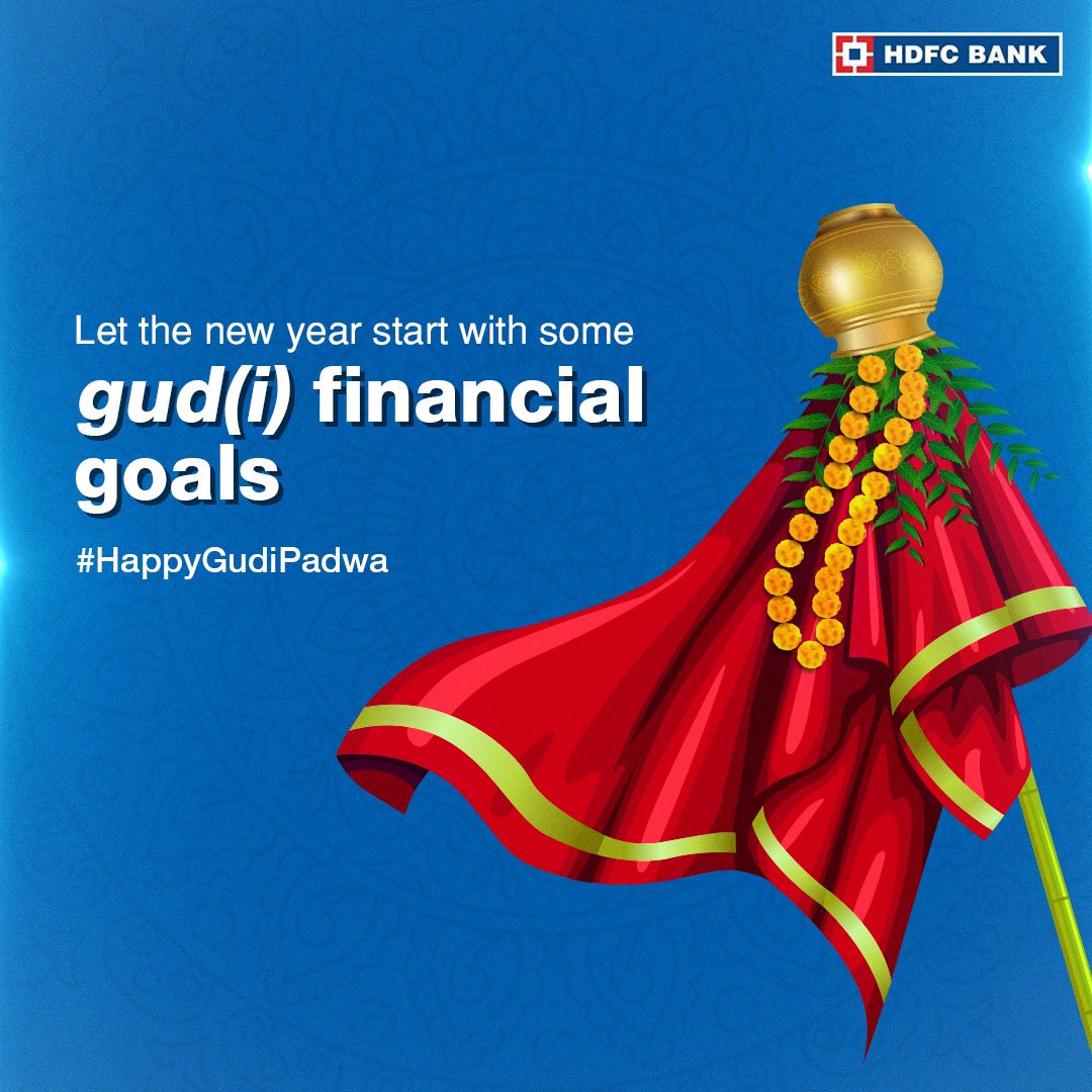 We hope your financial plans turn out gud(i) starting from today✨ #GudiPadwa #NewBeginnings #FinacialGoals #HDFCBank Gudi Padwa, New Beginnings, Financial Goals, HDFC Bank