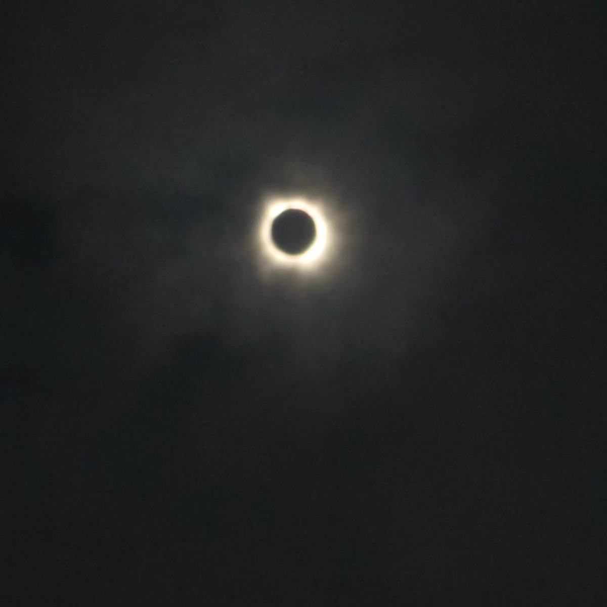 Eclipsing ordinary moments with extraordinary company, while the cosmos paints its masterpiece. 
As the sun's light bends around the moon, it creates mesmerizing hues in the clouds, a celestial symphony of colors. 
#TotalSolarEclipse <a href="/CypressParkHS/">Cypress Park HS</a> #ScienceWonders <a href="/FortWorthZoo/">Fort Worth Zoo</a>
