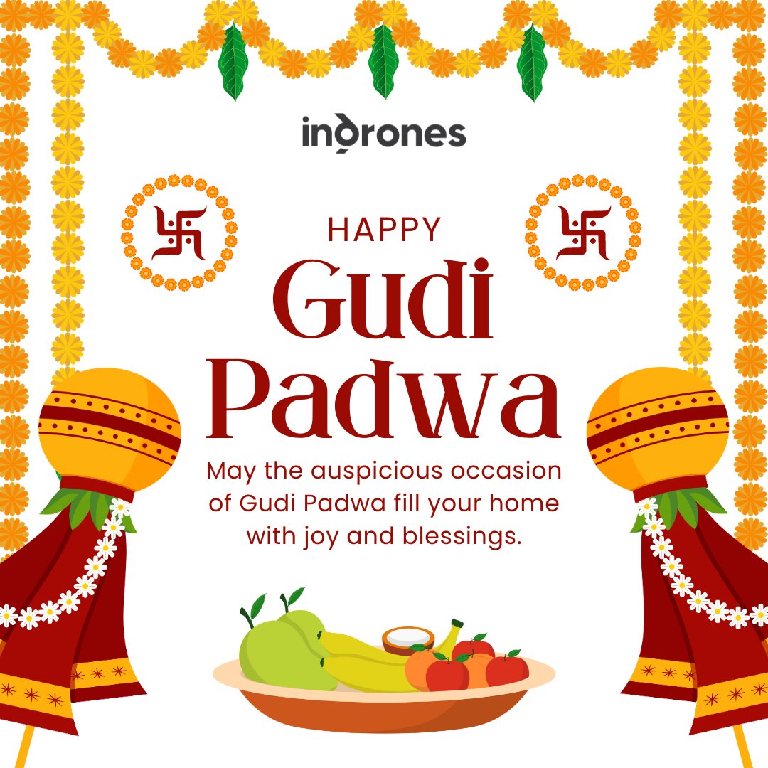 ✨ Wishing everyone a joyous and prosperous Gudi Padwa! May this auspicious occasion bring new beginnings, abundant blessings, and endless happiness to you and your loved ones. #GudiPadwa #FestivalSeason #NewBeginnings