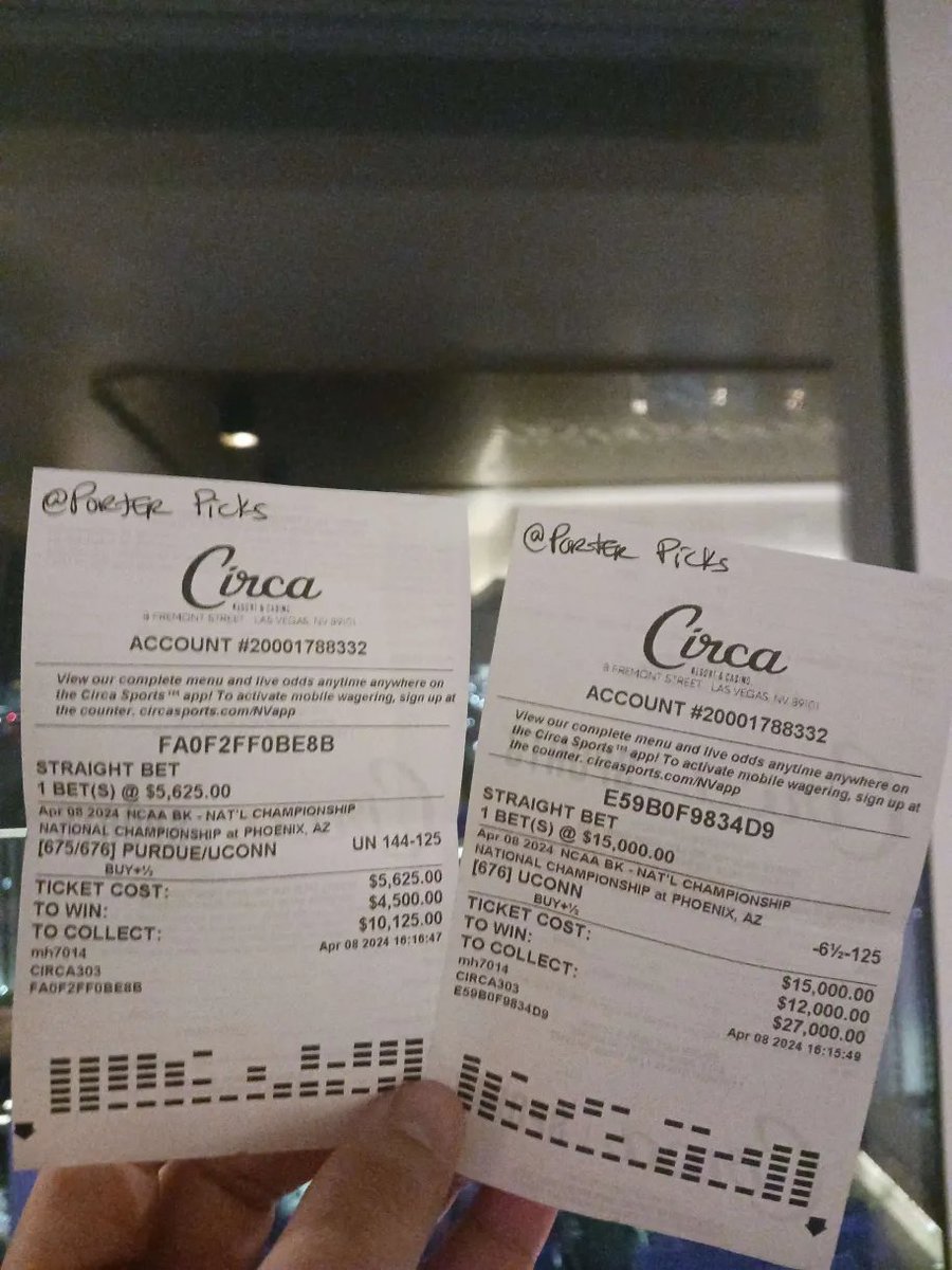Porter_Picks's tweet image. CASH THOSE TICKETS!! 🤝 WHAT A A GREAT MARCH MADNESS WE HAD! 52-25 record 67.5% RUN! Thank you all for believing and most importantly, CASHING TICKETS with me! I love that you all joined me and understood who the best, most transparent, genuine capper is on #GAMBLINGTWITTER that…