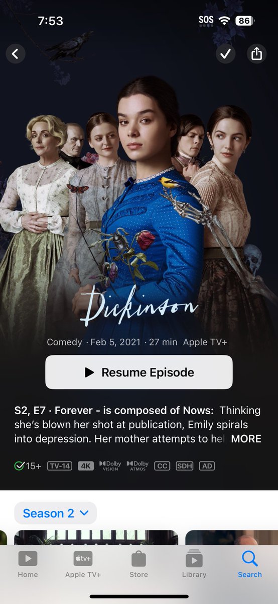 Best show ever. About a young poet that didn’t get famous till she passed away