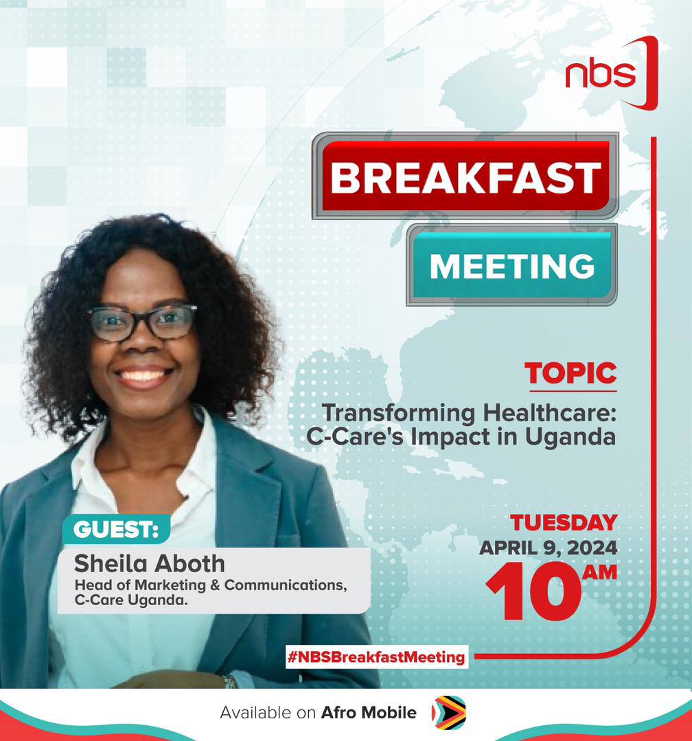 C_Care_Uganda's tweet image. Join us at 10 am on @nbstv, as we share our innovative approaches, patient-centered care, and commitment to making a difference.

Don't miss!!
#BigOnCare
#NBSBreakfastMeeting
