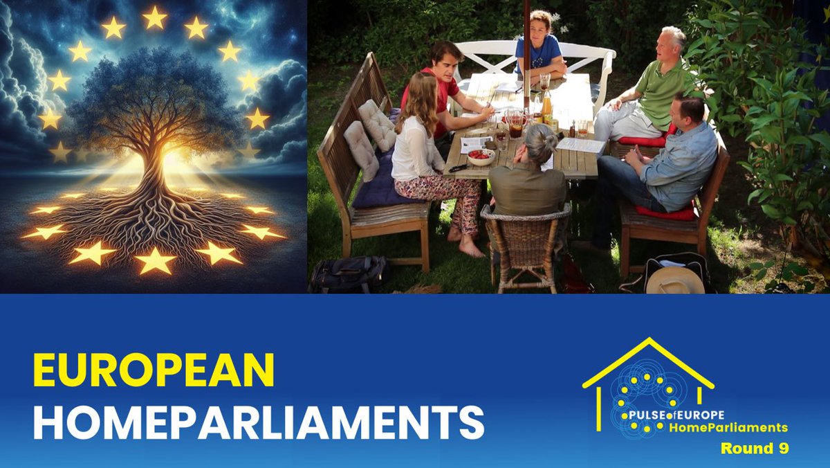 ✨Die 9. #EuropeanHomeParliaments von #PulseOfEurope starten zu: 

Soll EU mehr Widerstandsfähigkeit in Zeiten globaler Herausforderungen entwickeln?

Tausende 🇪🇺👫 haben bei #HausParlamente mitgemacht. Stärke jetzt zur #EuropaWahl die #EUDemocracy! 

ℹ️👉ehp.pulseofeurope.eu