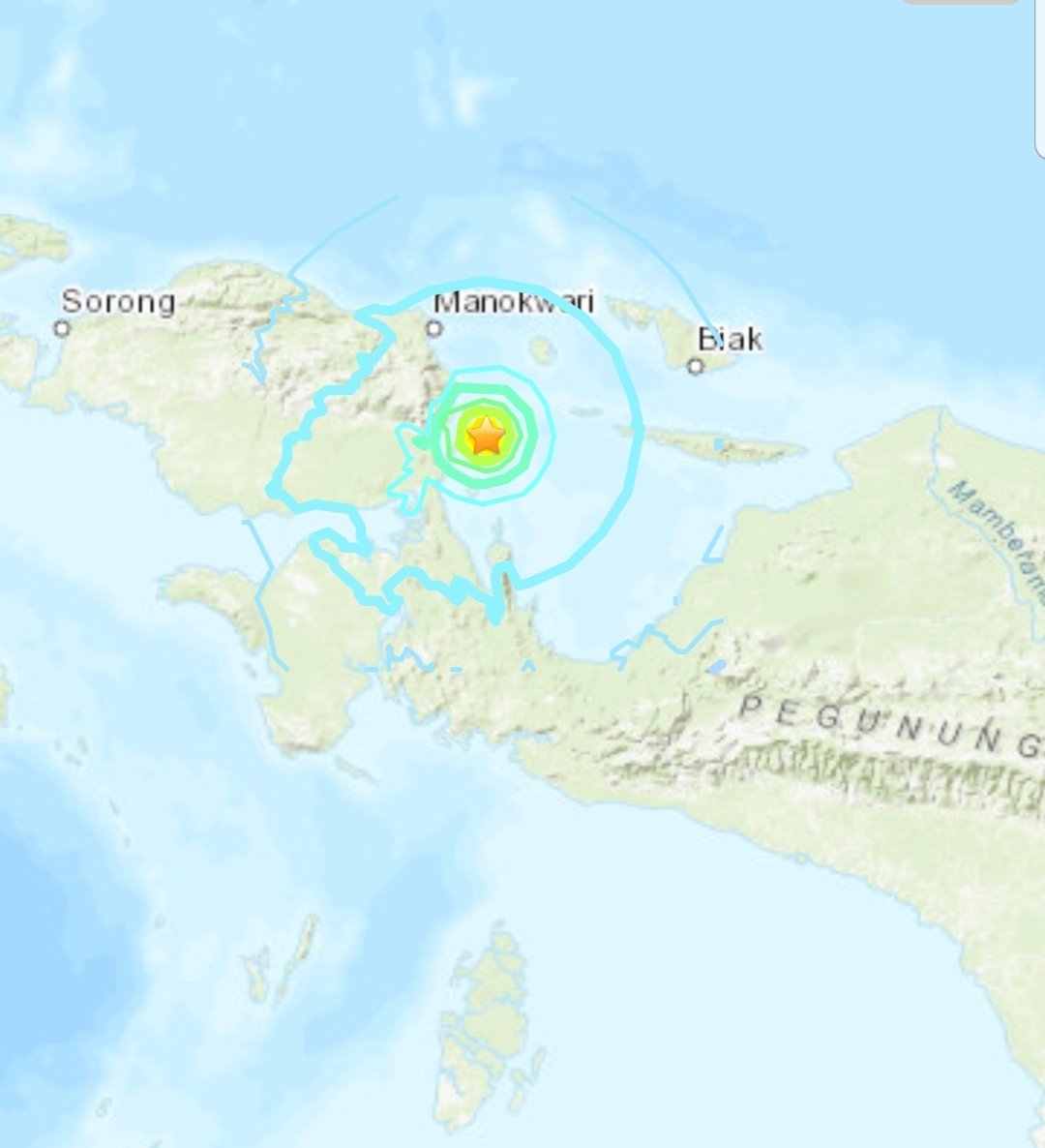#Sismo: de Magnitud de 6.0 a 35 km. al sur-este de #Ransiki, #Indonesia

📅2024-04-09 

⏰00:02:52 (UTC)

📍1.684°S 134.440°E

🔸️Profundidad: 9.1 km.

#EG #Georiesgos #earthquake #jishin #quake #temblor #terremoto #SePreventivo #SeResiliente #gestionderiesgos #urgente #hoy