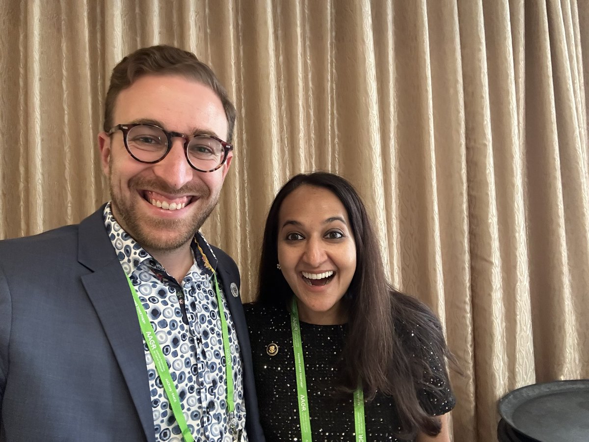 Great to meet Dr @KamalMe, haematologist and leukaemiologist currently working at the @WhiteHouse and chat about the intersection of haematology & public health (& the MORPHO trial results) #AACR #AACR24  #aacrsciencepolicy