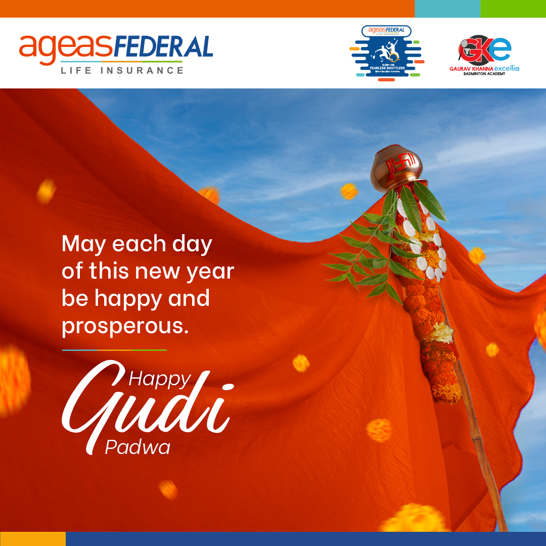 As we raise the Gudi, let’s celebrate the vibrance of this auspicious occasion with our loved ones. Here’s wishing you a very Happy Gudi Padwa and a year filled with joy and abundance. Visit ageasfederal.com #GudiPadwa #FutureFearless #AgeasFederal