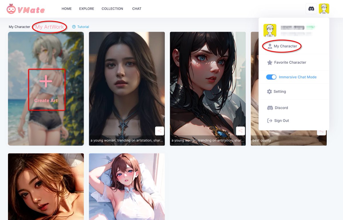 VMate_AI's tweet image. VMate AI Big New Updates 🥰 #Chatbot #characterai #ChatGpt 

1.NSFW Filter
NSFW characters are not displayed by default

2. AI Chat Character Generator
Create avatars or life photos for characters.