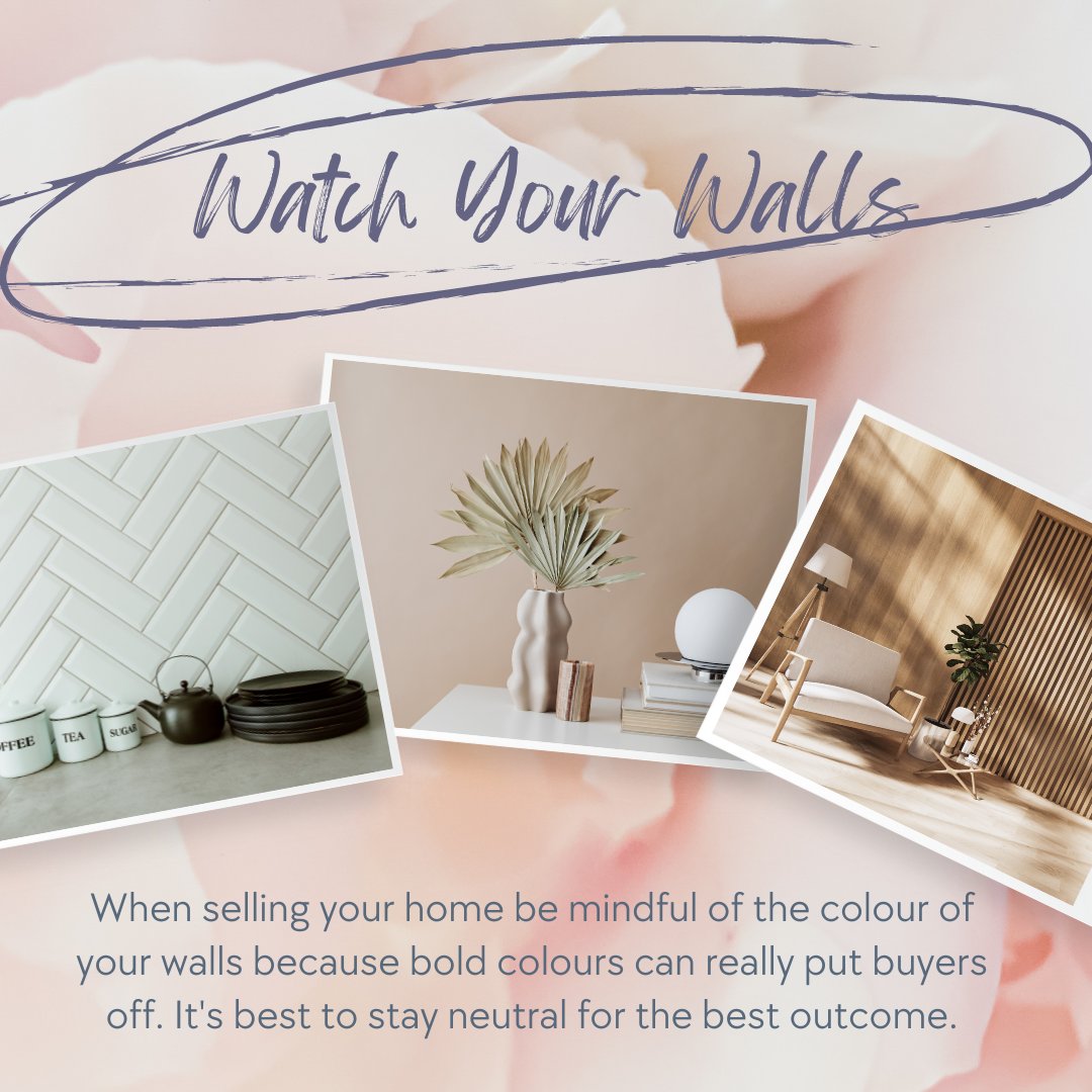 #HomeStagingTips When selling your home be mindful of the colour of your walls because bold colours can really put buyers off. It's best to stay neutral for the best outcome.