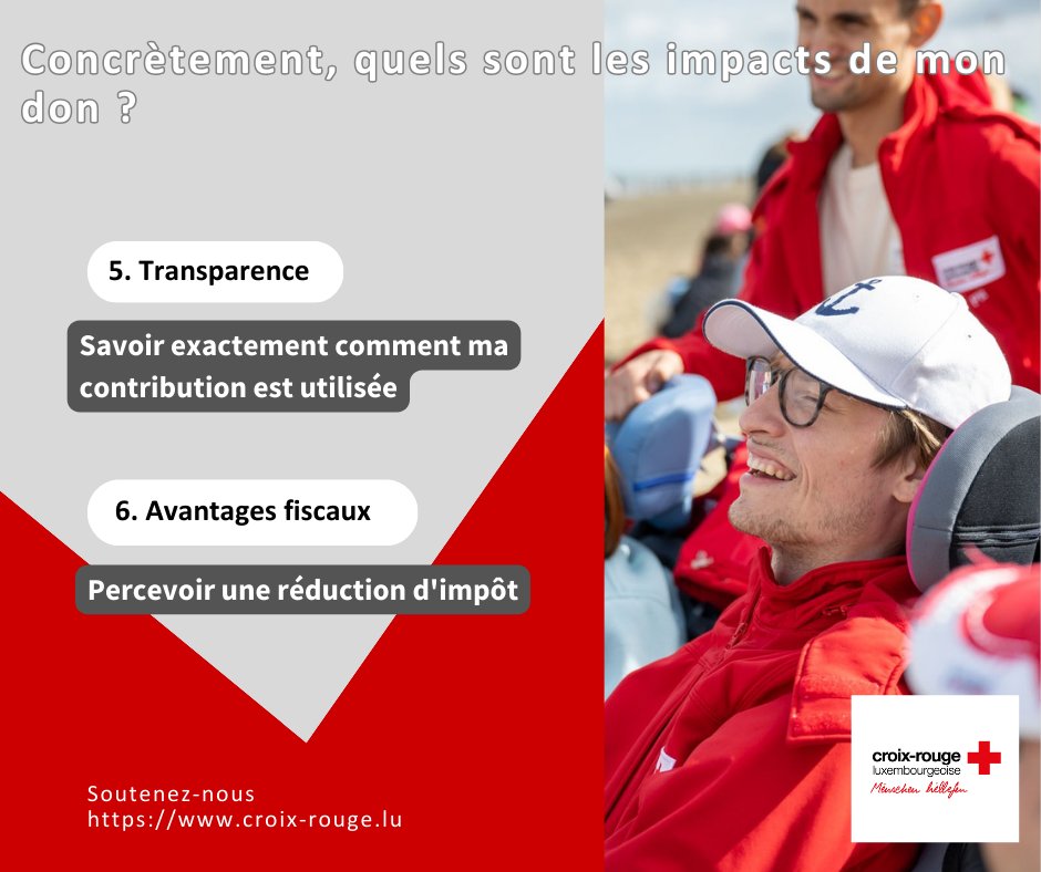 💰 Découvrez 6 bonnes raisons de faire un don ! 💰 Faire un don est un geste simple qui peut avoir un impact considérable sur la vie des autres. donate.croix-rouge.lu/b?cid=74&lang=…