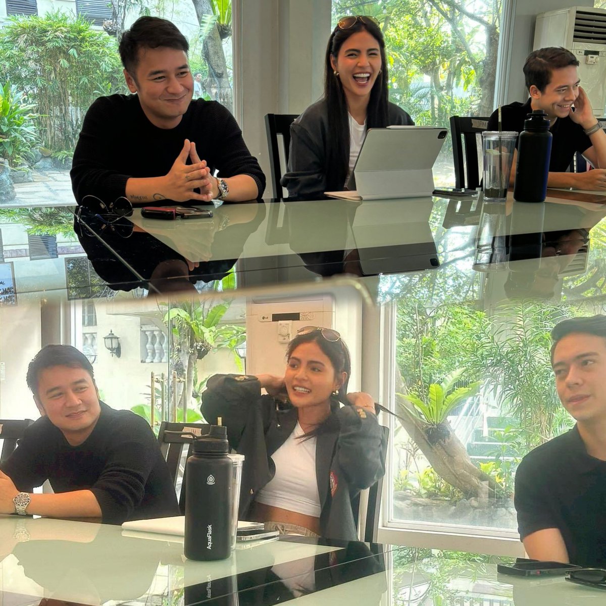 CHIKA: Lovi Poe, JM de Guzman at Jameson Blake, bibida sa upcoming Regal movie na 'Guilty Pleasure' to be directed by Connie Macatuno. 📸: noringai/x