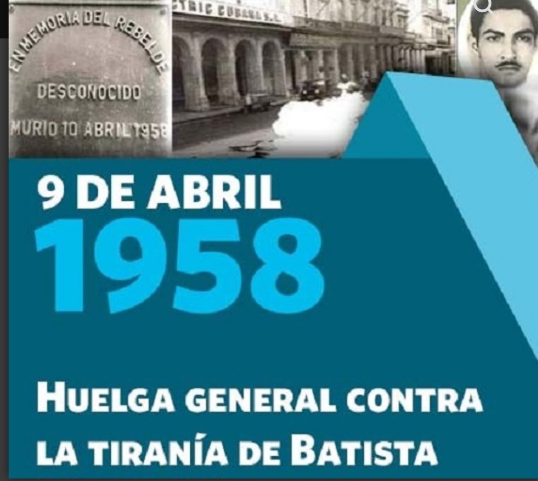 La huelga del 9 de abril de 1958: Un acontecimiento histórico en la lucha contra la dictadura batistiana. Al decir de #Fidel... nunca había concebido el pueblo tanta esperanza, como la que concibió aquel día. #TenemosMemoria #MujeresEnRevolución