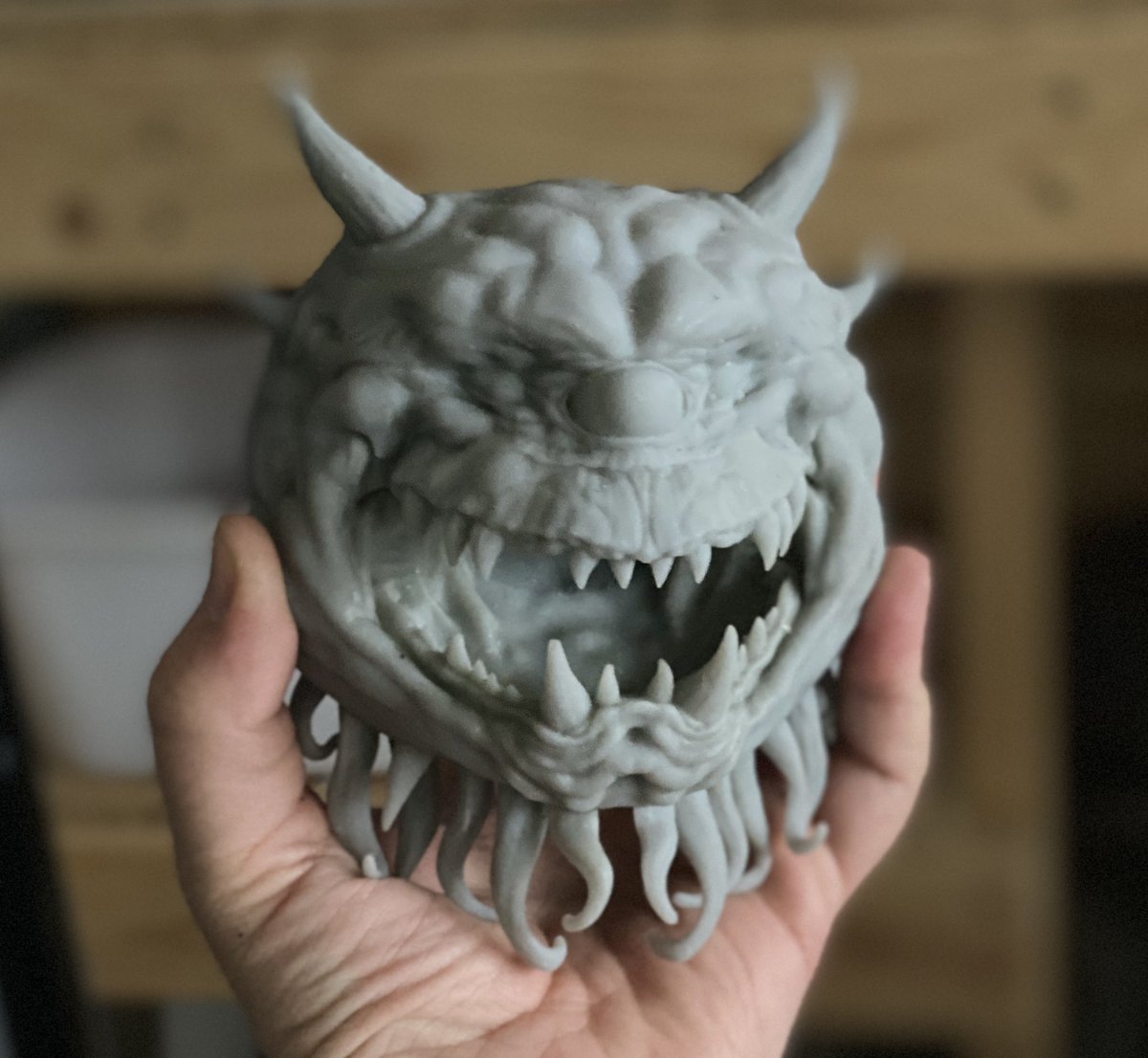 Got that Fulgore test printing …constantly spitting out warbat prototypes to get him locked in as well for the shop ….on that note , does anyone want a Beholder or Cacodemon?! Had them last year at Monsterpalooza and they were a hit! Gauging what to produce first for the launch