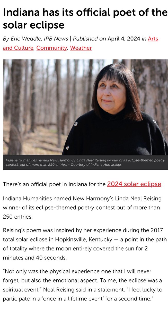 #PoetryIsForLife Year 4, Day 8:  “The Reason We Gather for the Solar Eclipse” by Linda Neal Reising