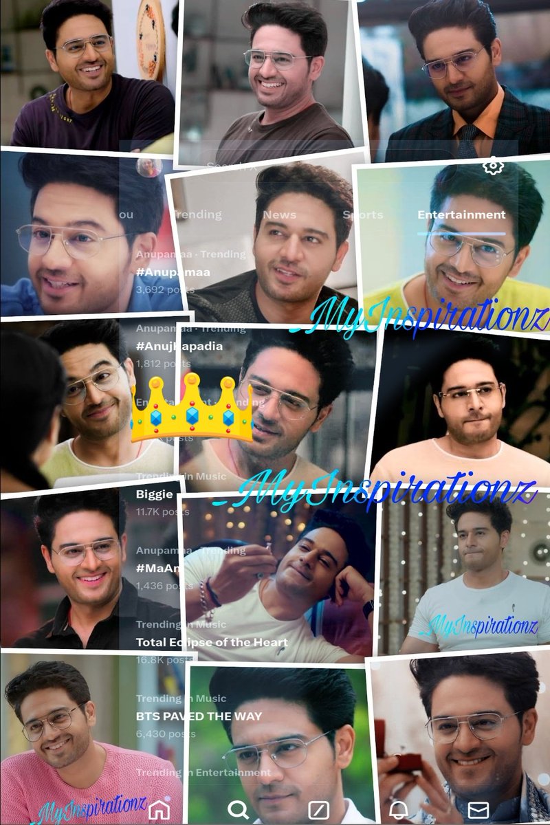 _MyInspirationz's tweet photo. I love the way my trending list looks today .. first of all, Google photos surprises me with this collage ❤️❤️ and then the trending list #Anupamaa #AnujKapadia #MaAn #Biggie #TotalEclipseOfTheHeart #BTSPavedTheWay ...Totally can relate to the last 3 tags with my #MaAnHeart 🫰🫰 https://t.co/noVw04XwKB