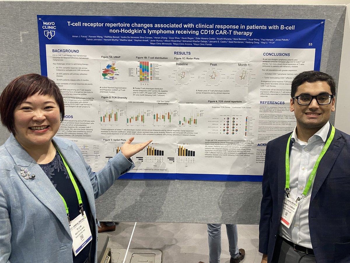 Having a blast at #AACR24 with great food, talks, and research in beautiful San Diego. Even ran into some @CleClinicLCM stars @liu_darren9 & Abdel! Grateful for @YiLinMDPhD ‘s mentorship and unmatched academic travel policy @MayoMN_IMRES.