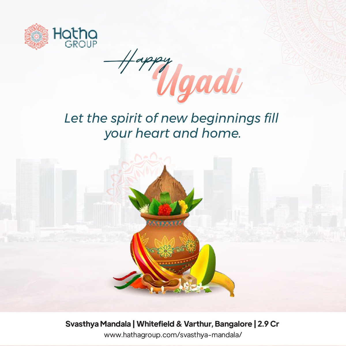 May this Ugadi festival balance out the sour and sweet moments in your life. Wishing you a prosperous year ahead. 

#HappyUgadi #UgadiCelebration #NewYear #UgadiGreetings #HathaGroup