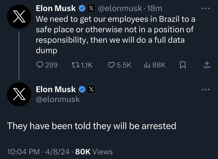 SoaresVanessaC's tweet photo. Well, that's exactly how it works. You don't follow Moraes' illegal orders, you get arrested.
Welcome to Brazil.
#FreeSpee https://t.co/qzn4UlZls9