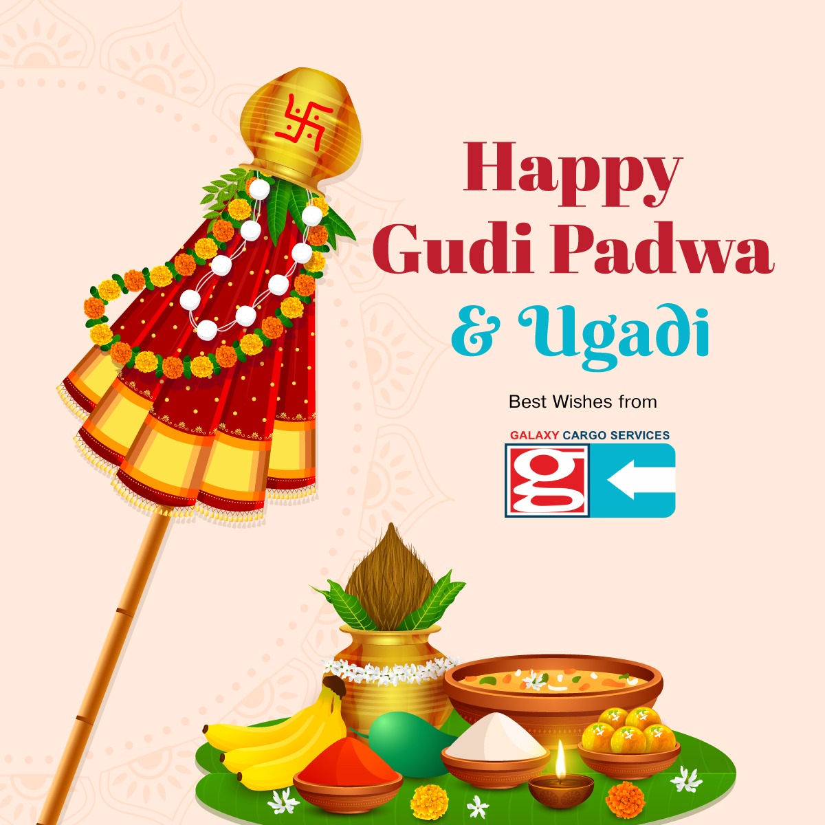 Wishing everyone a happy Gudi Padwa and Ugadi! May this new year bring happiness, prosperity, and success.

#galaxycargoservices #cargoservices #airfreight #aircargologistics #seafreight #logistics #freightservices #GudiPadwa #Ugadi #celebration