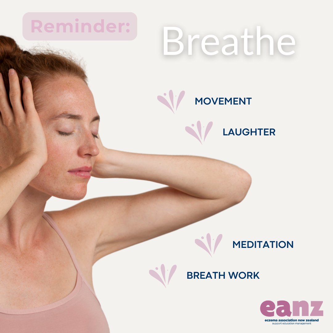 eczemanz's tweet photo. This is your reminder to pause and reset. 

Engage in these gentle activities to support your health and overall balance. 

#eczematips #eczemalife #EANZ #rest https://t.co/1wHfD1ctKe