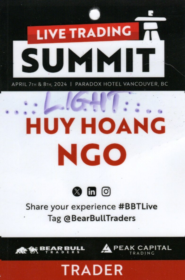 lightngo90's tweet photo. Just finished an awesome time at #BBTLive Trading Summit! Thanks to @BearBullTraders and all the moderators for this great event. It was my first time trading live with over 200 people, and it was super exciting! Looking forward to the next one!
#Daytrading #BBTfamily https://t.co/xqhX75wp46
