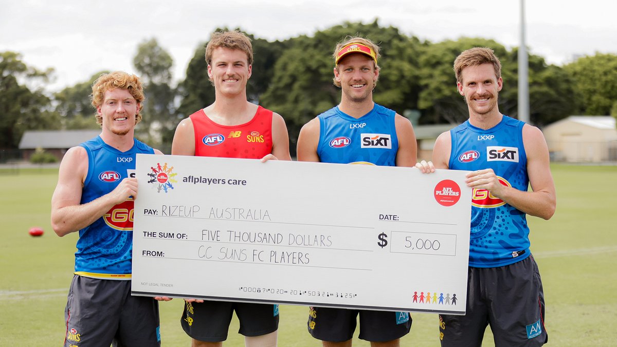 Thanks to the @AFLPlayers Care fund we have been able to donate $5000 to the @RizeUpAustralia foundation 🙌 This week is the Round to RizeUp at @PeopleFirstSt, where we show our support and raise awareness for those affected by domestic violence.