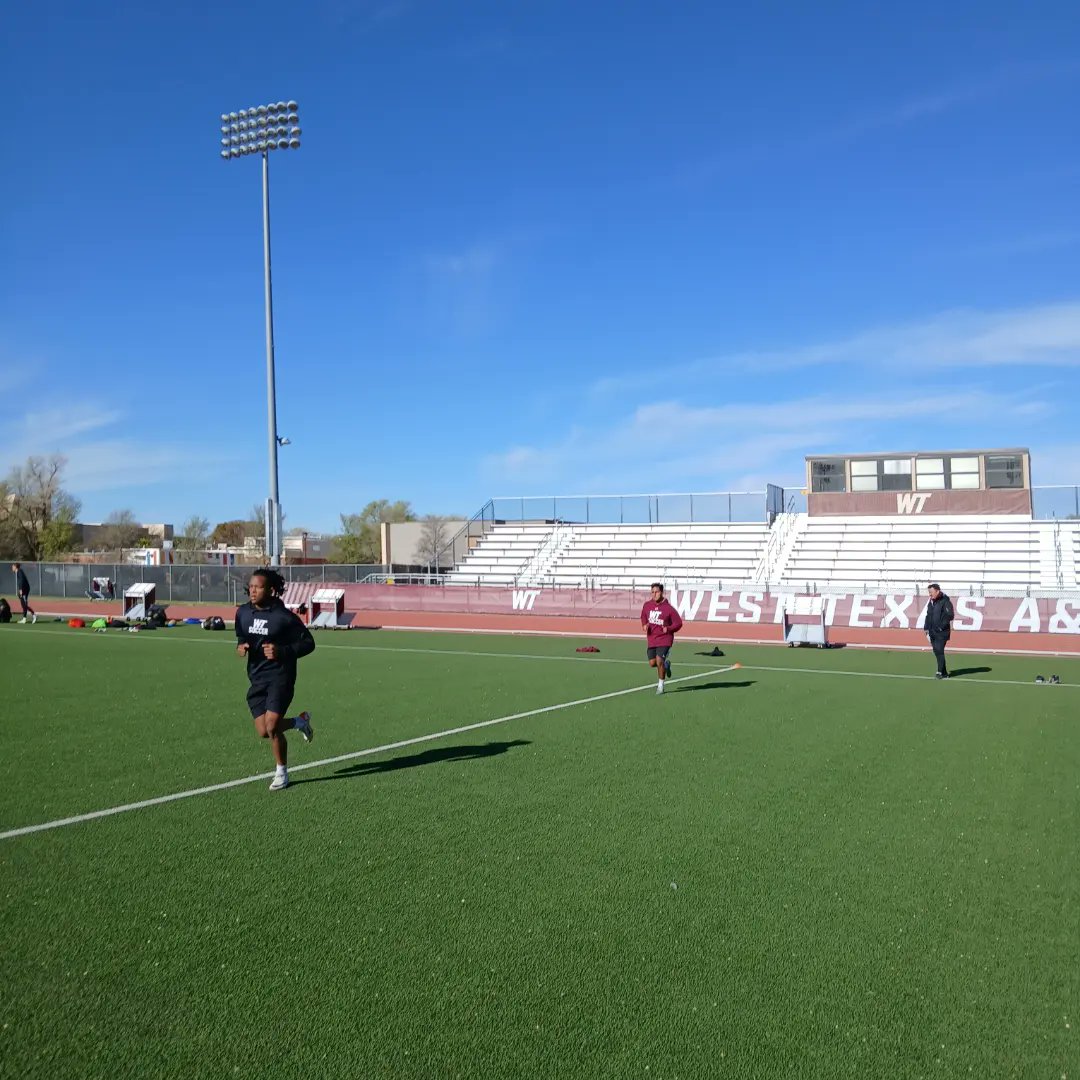 Putting in the Pre-Solar Eclipse work today! #bufffútbol #riseandgrind #wtsoccer #wtsoccerfamily #gameweek #wtathletics #canyontx #wtconditioning #wearewesttexas #workhard #busyweek #wegrindtoshine✨