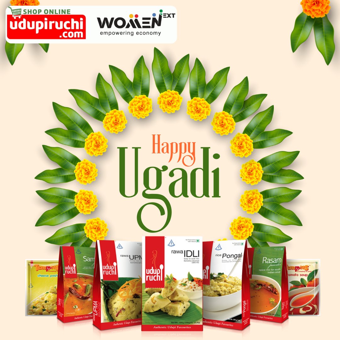 May the sweetness of Ugadi fill your home with joy and prosperity! 🌟 
Celebrate the new year with our delicious range of traditional Indian delights. Wishing you a flavourful Ugadi! 😊
#udupiruchi #temptas #nutramine #ugadi #newyear #celebration #easytocook #tradition