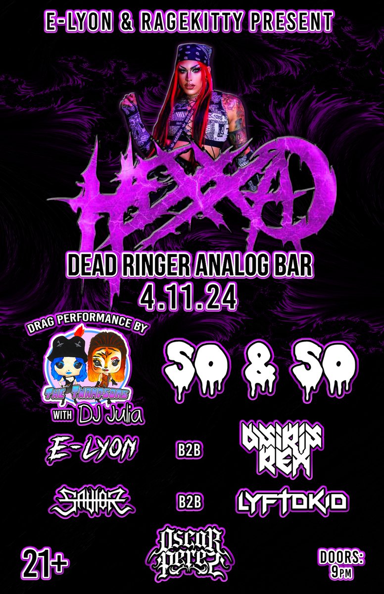 Elyon Zeugirdor (@elyonzeugirdor) on Twitter photo We did a thing <a href="/ragekitty1/">_rage.kitty_🔜MODESTEP 🔜SANTACRAWL</a>
.
<a href="/hexxaofficial/">HEXXA</a>
<a href="/soNsoSounds/">sø&sø</a>
<a href="/saviordubs/">𝐒̶𝐀̶𝐕̶𝐈̶𝐎̶𝐑̶</a>
@iamlyftdkid
.
Our first drag n bass show !
.
#LGBTQ #dragshow #queen #dubstepdemon We did a thing <a href="/ragekitty1/">_rage.kitty_🔜MODESTEP 🔜SANTACRAWL</a>
.
<a href="/hexxaofficial/">HEXXA</a>
<a href="/soNsoSounds/">sø&sø</a>
<a href="/saviordubs/">𝐒̶𝐀̶𝐕̶𝐈̶𝐎̶𝐑̶</a>
@iamlyftdkid
.
Our first drag n bass show !
.
#LGBTQ #dragshow #queen #dubstepdemon