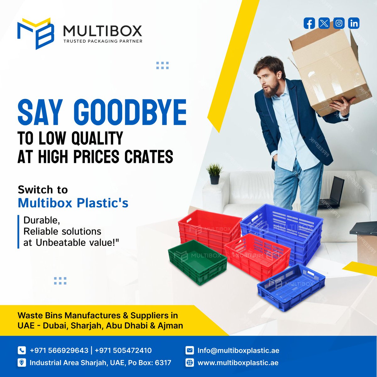 MultiboxPlastic's tweet image. ✅Switch to Multibox Plastics Durable, Reliable Solution at Unbeatable Value!

multiboxplastic.ae/products/
📱 : +971 566929643,+971 505472410

#crates #Multibox #PackagingPartner #QualitySolutions #dubai #sharjah #abudhabi