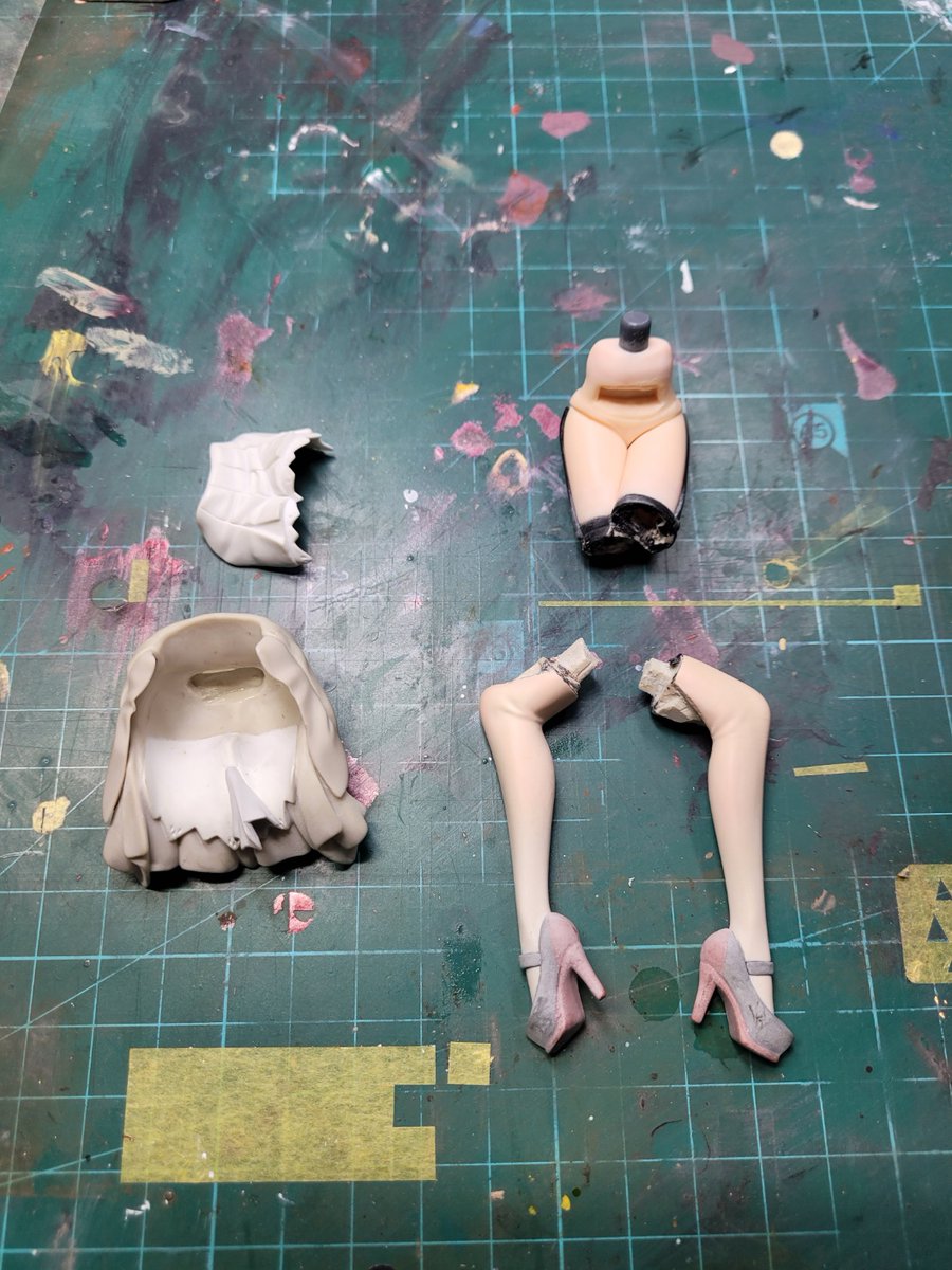 gauri0918's tweet image. Max Factoryで発売されたfigmaのリペインティング実施~!
#max_factory #figma #リペインティング