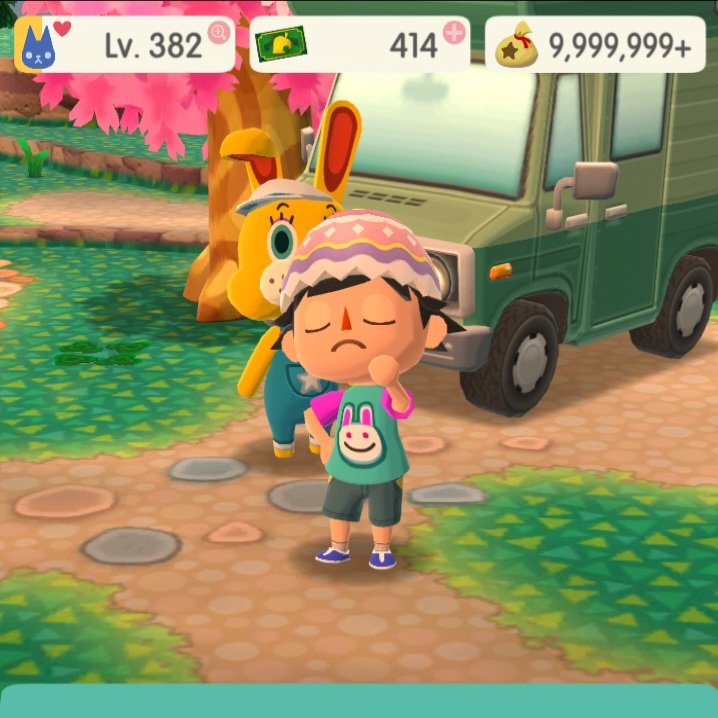 Well, what's this? 😮
My bell count has become so high the game ran out of displayable digits! 😄 First time, for me! (And I've been playing for years, too!)

Time to spend some bells! 😏 Maybe dupes of gold items! 😁
#ACPC #PocketCamp #AnimalCrossingPocketCamp