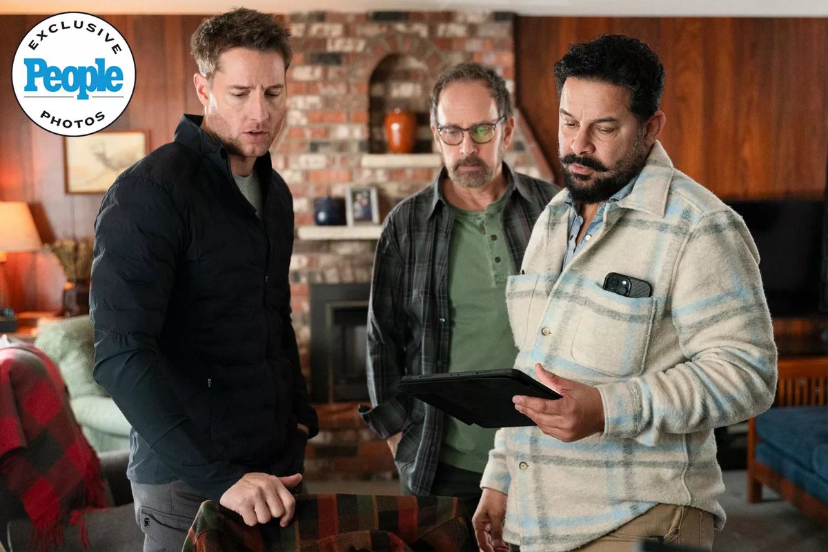 Well, the cat’s out of the bag now! Tune in 4/21 to @trackercbs - they let me@boss @justinhartley around again! Well…kinda. We had a blast and also froze our asses off!!! #cold #snow #missing #thisisus #reunion @people